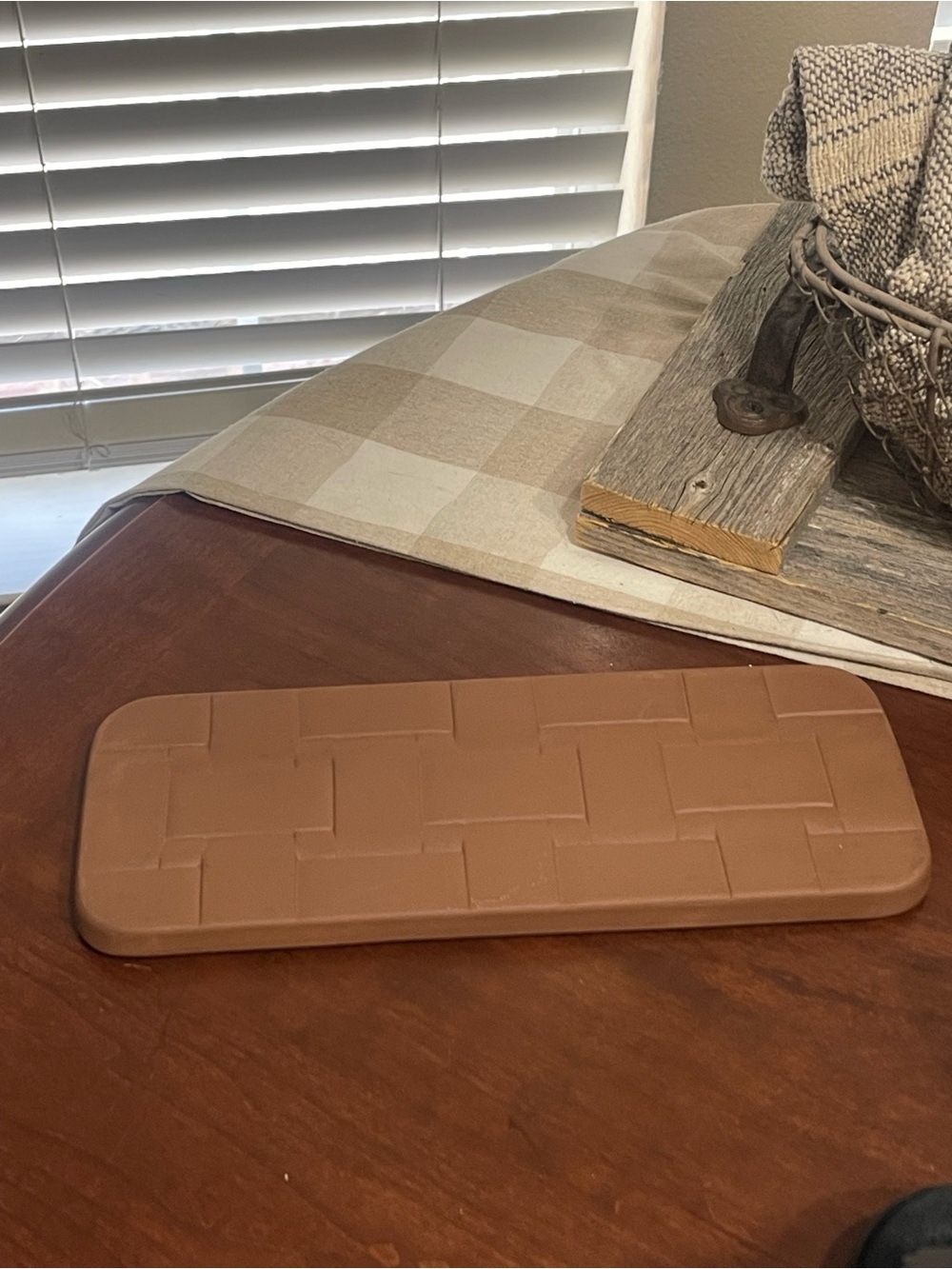 Longaberger Pottery Bread Basket Brick new